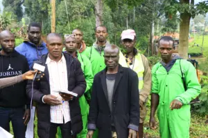 ouglas Auka, a veterinarian, is leading the livestock spraying campaign in Nyamira County on behalf of Jeremiah Migosi. The campaign will cover the entire county to assist farmers with livestock disease management. Photo/Arnold Ageta.