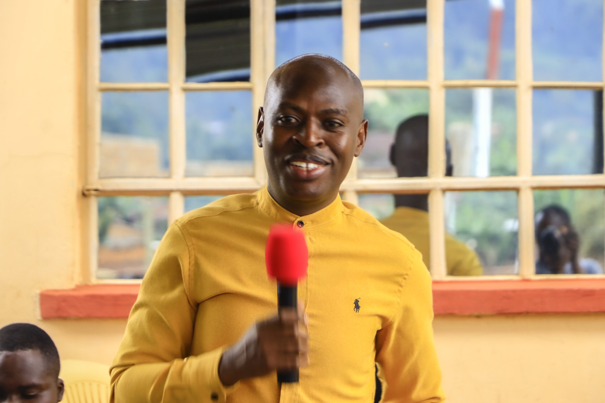 Nyamira County Speaker, Enock Okero addressing studs. He encouraged the students to work hard regardless of the challenges they face. Photo/Arnold Ageta