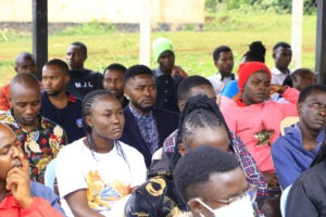 A section of students from Kitutu Masaba Constituency who attended the event, keenly following the proceedings. Photo/Arnold Ageta