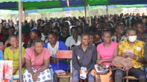 A section of the youth delegates at the Nyamira Conference Youth Bible Congress following the programs. Photo/Arnold Ageta