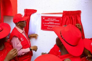 Jubilee Party Secretary General Moitalel Ole Kenta led other party officials in opening the party's office in Nyamira.