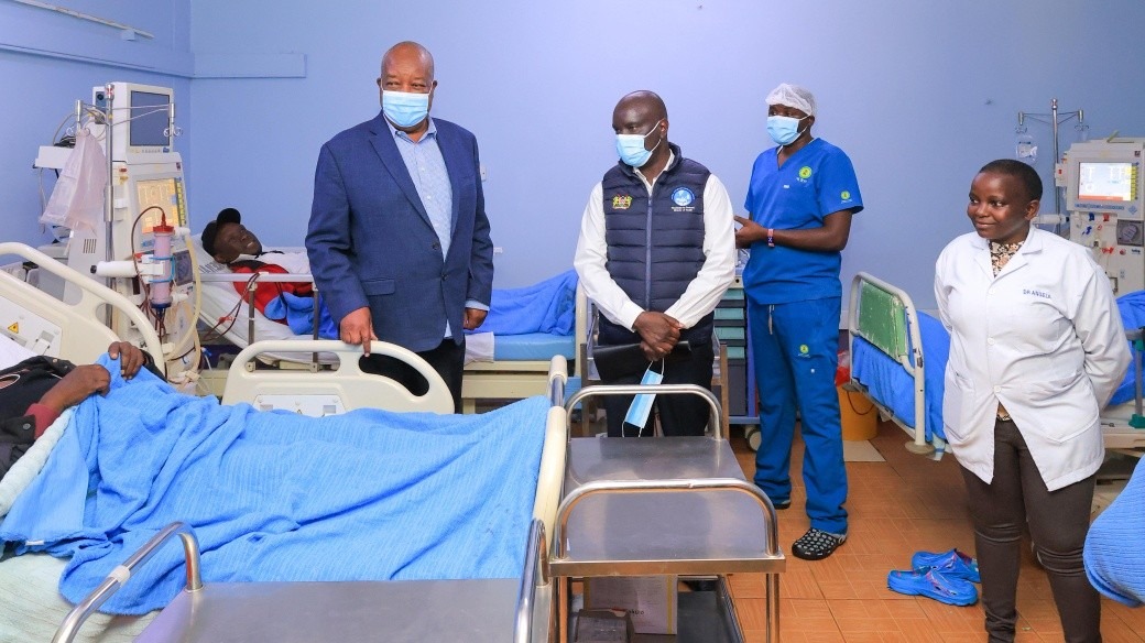 Governor Amos Nyaribo inspects services at Nyamira Referral Hospital following claims by CS Health Aden Duale that the county's health system has collapsed.
