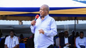 Governor Amos Nyaribo addressed mourners in Magwagwa Ward, Nyamira County, where he asked parents, school administrators, and the clergy to team up to curb school unrest. Photo/Nyamira County GPU