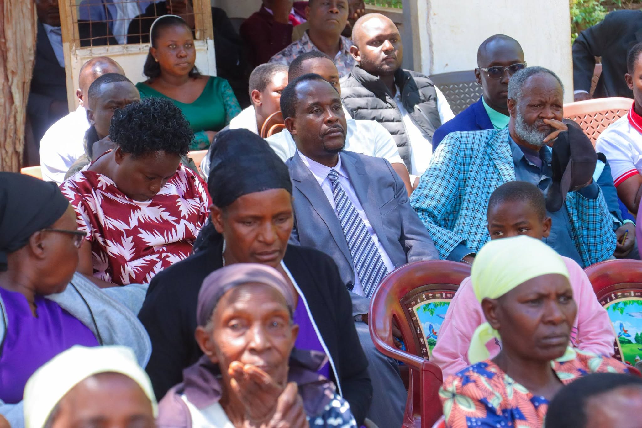West Mugirango MP Stephen Mogaka joins Adventist worshippers at Makairo Camp Centre yesterday as they climaxed their camp meeting. Photo/Arnold Ageta